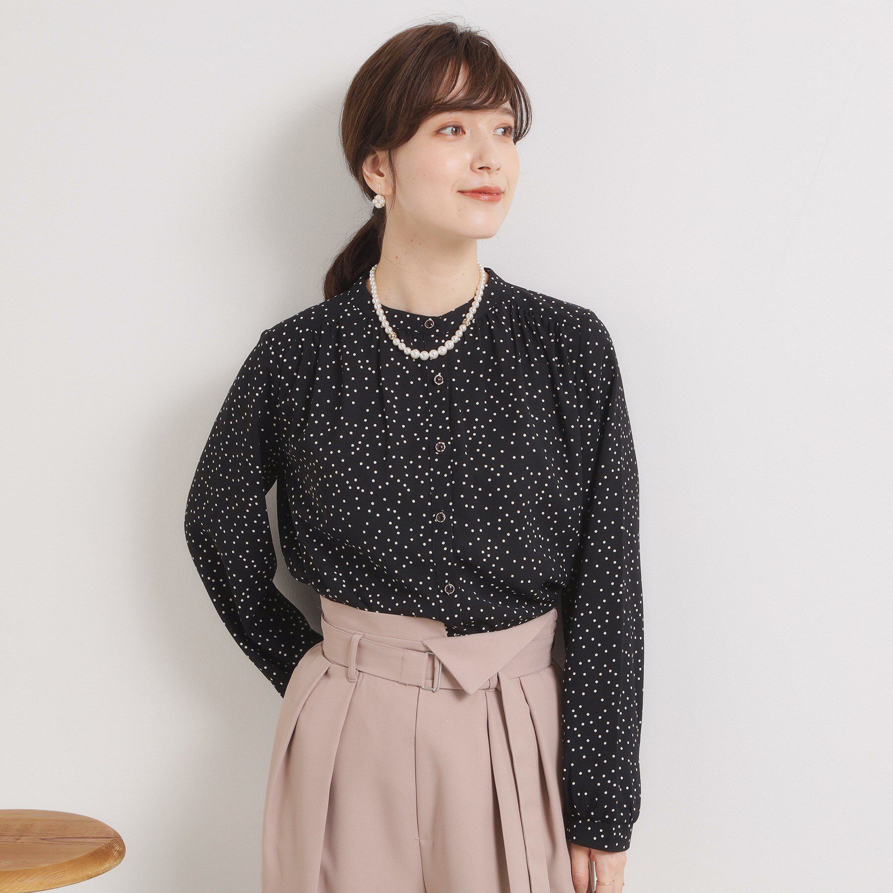 ITS&rsquo;DEMO「【手洗い可】前開きブラウス」|シャツ・ブラウス|