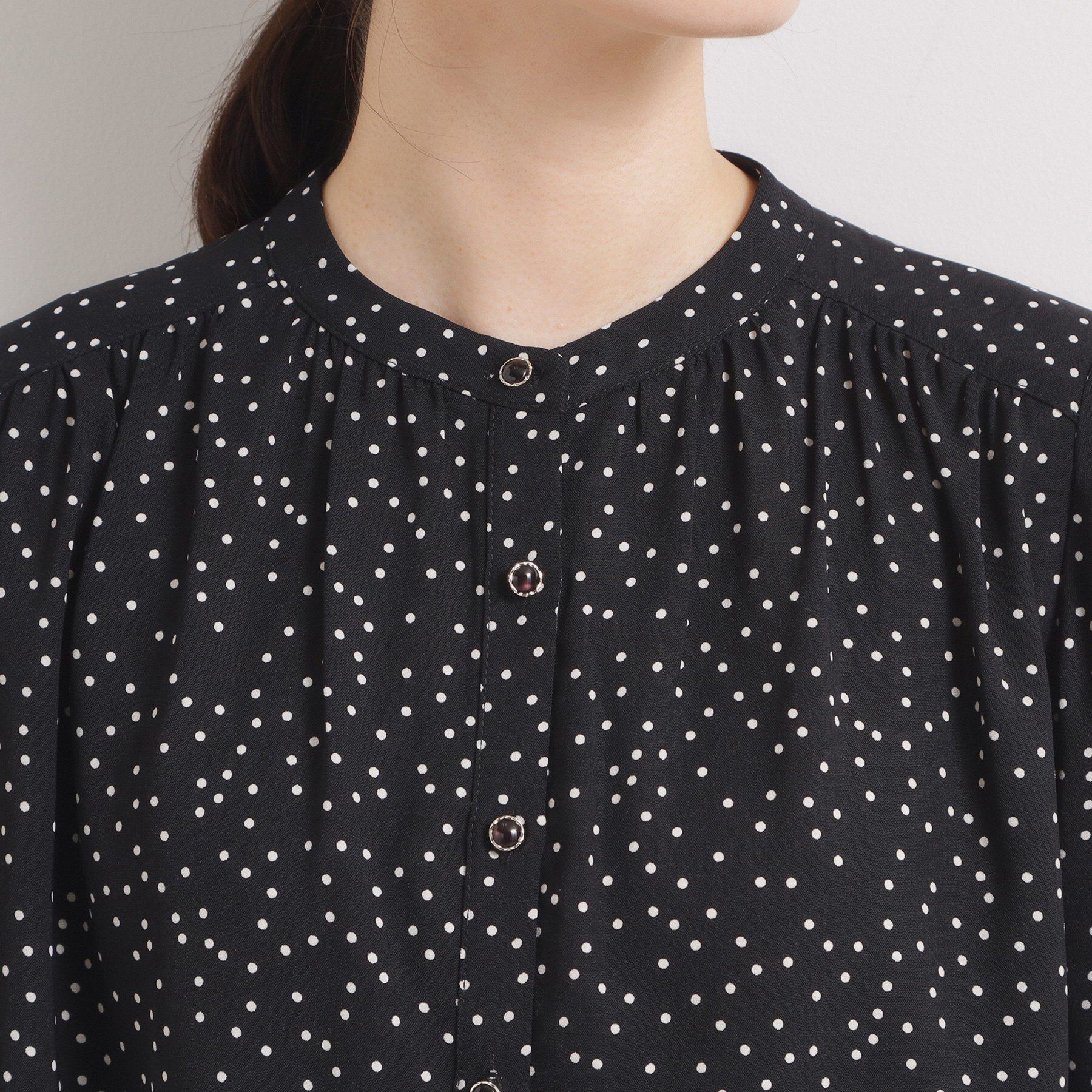 ITS&rsquo;DEMO「【手洗い可】前開きブラウス」|シャツ・ブラウス|