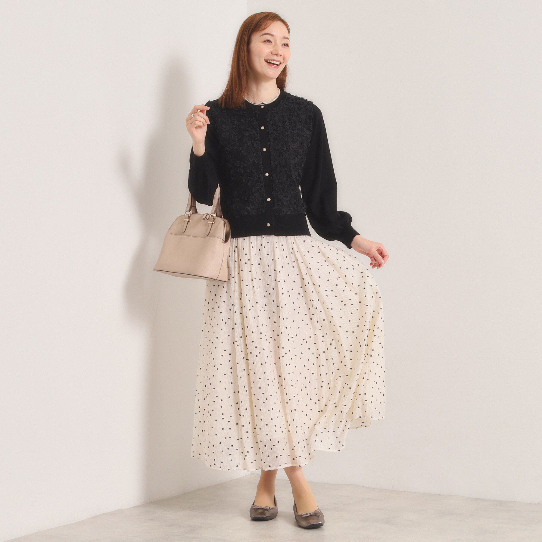 ITS&rsquo;DEMO「【手洗い可】フロントレースニットカーデ」|カーディガン|