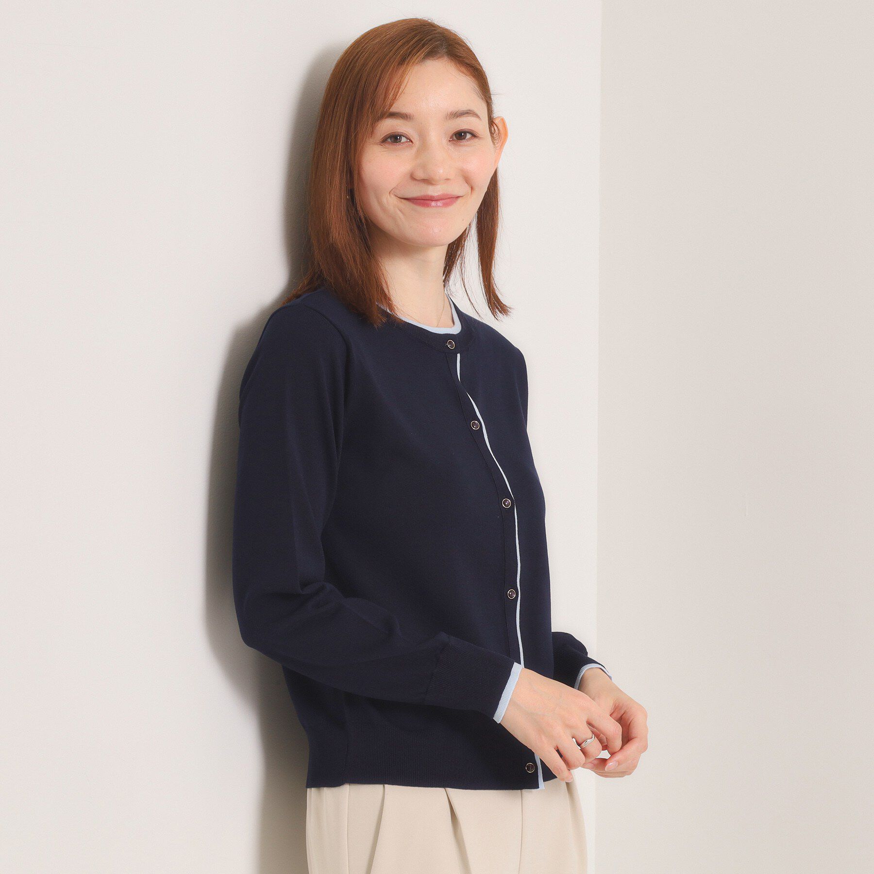 ITS&rsquo;DEMO「【手洗い可】レイヤード風カーディガン」|カーディガン|