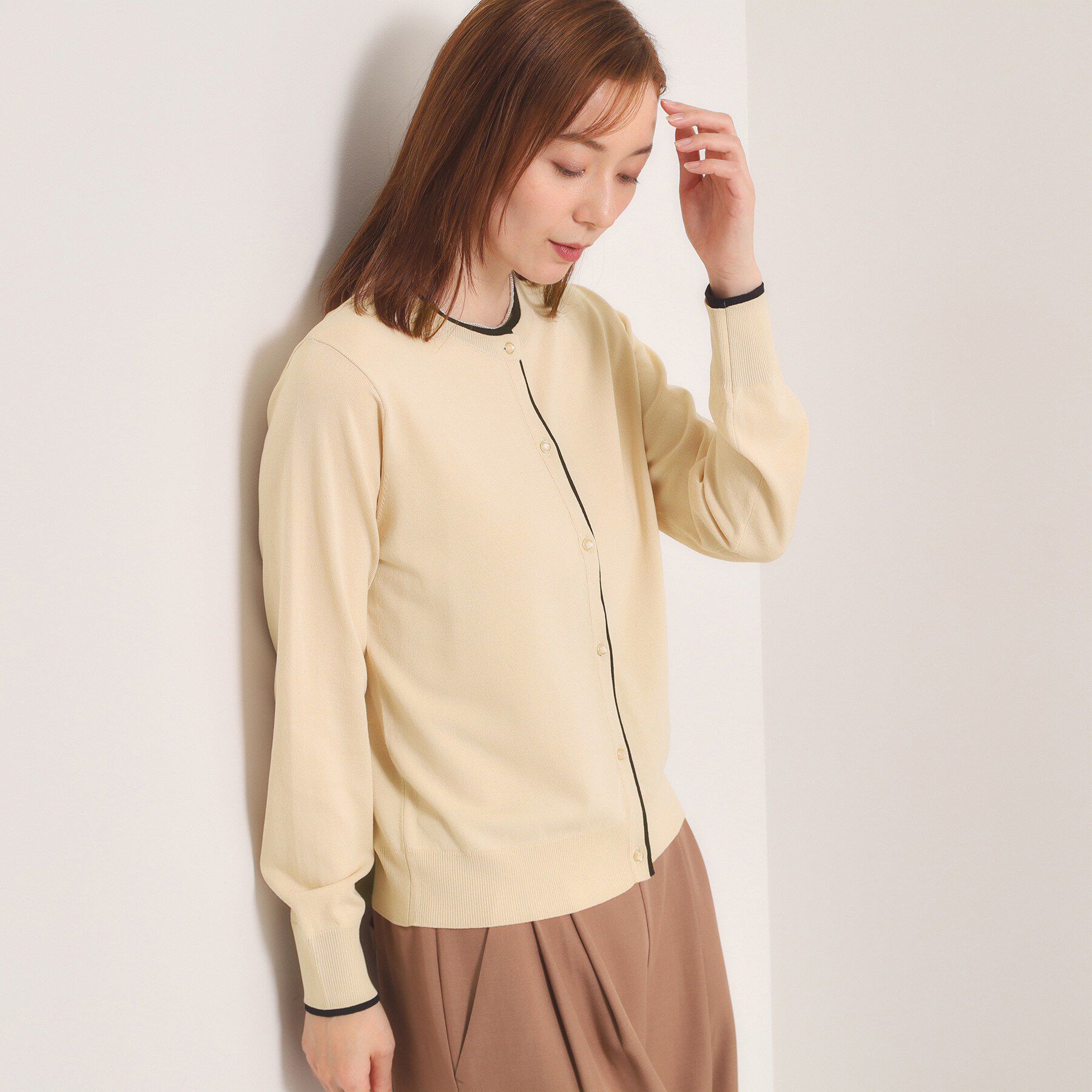 ITS&rsquo;DEMO「【手洗い可】レイヤード風カーディガン」|カーディガン|