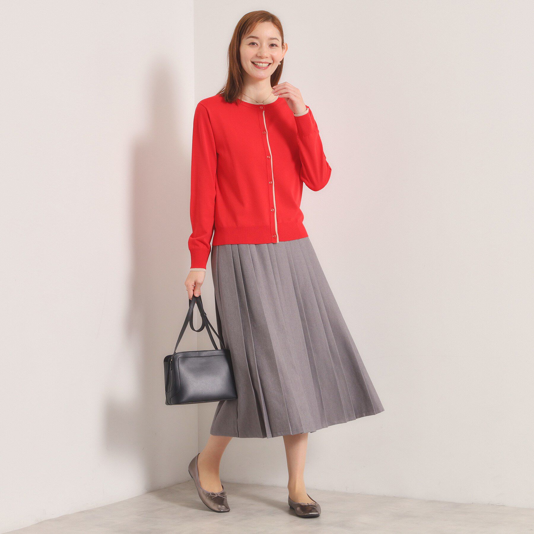 ITS&rsquo;DEMO「【手洗い可】レイヤード風カーディガン」|カーディガン|