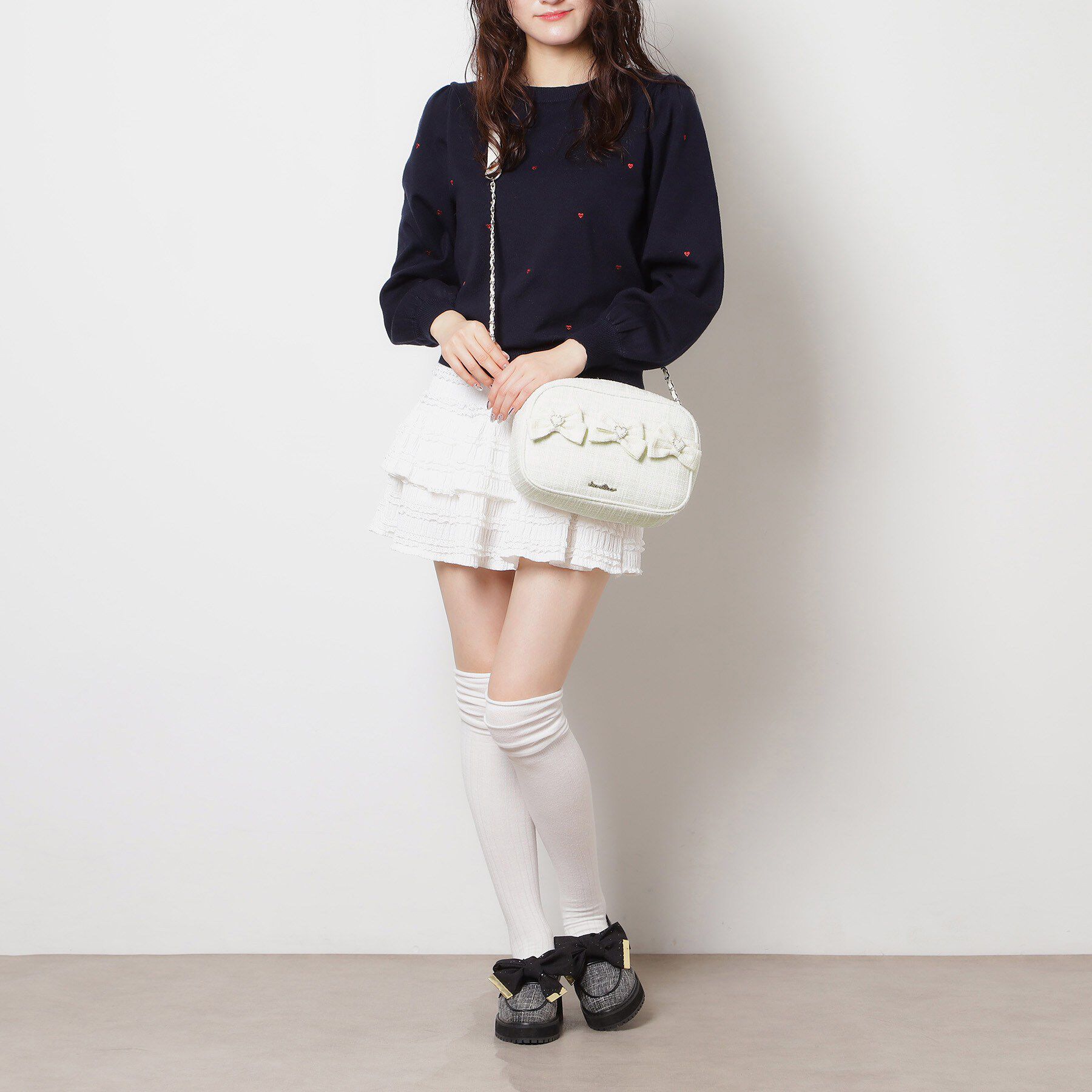 Ober Tashe「ツイードリボンショルダーバッグ」|ショルダー・メッセンジャー|