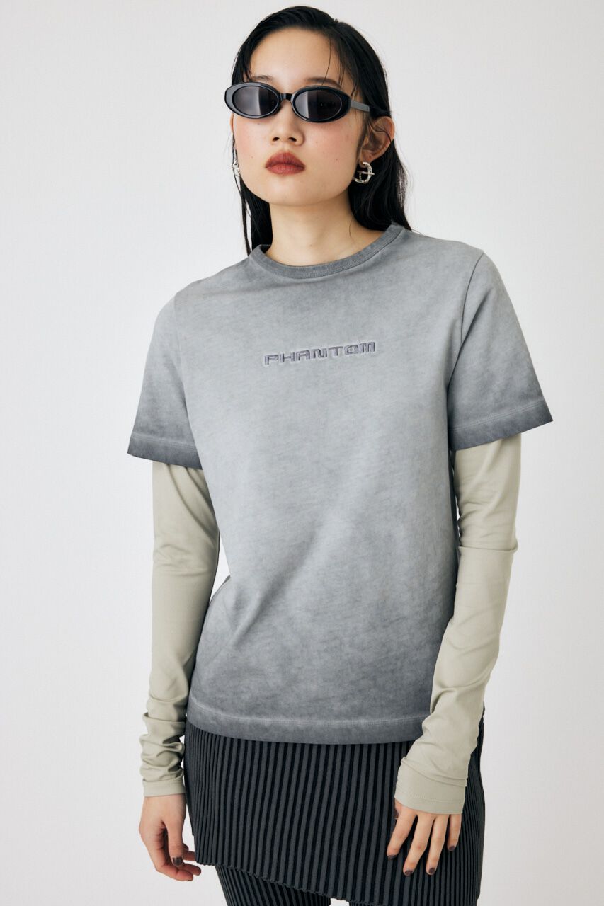 MOUSSY「LAYERED LIKE EMBROIDERY LS Tシャツ」|Tシャツ・カットソー|