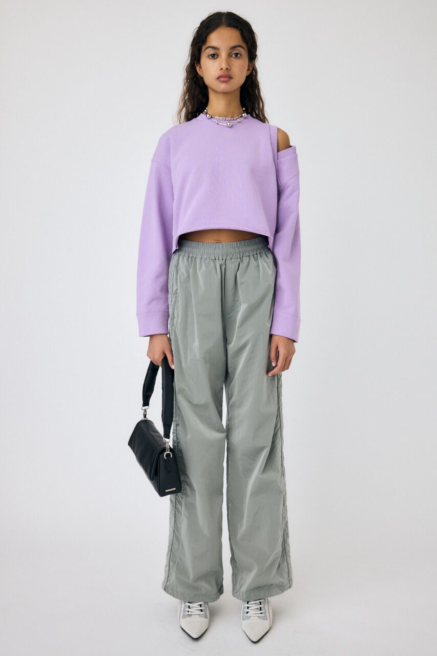 MOUSSY「SHOULDER CUT CROPPED トップス」|パーカー|