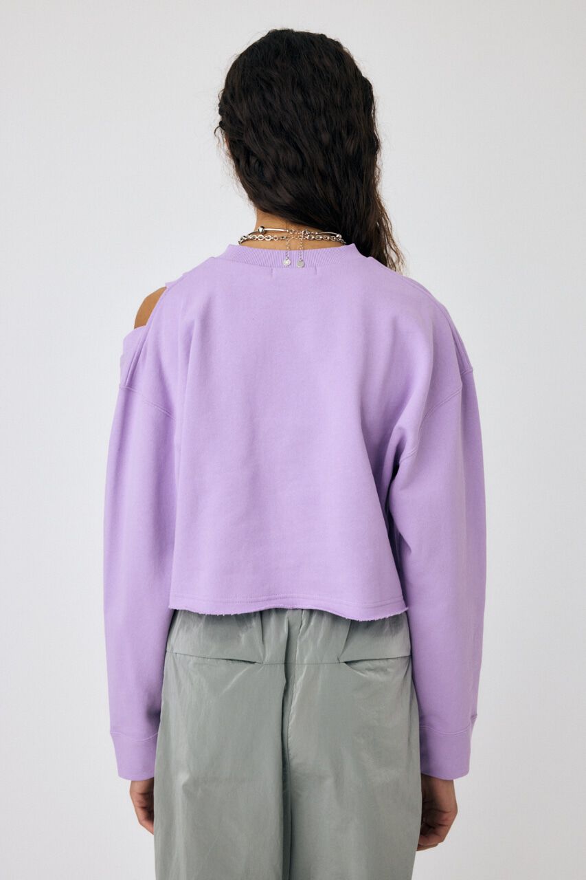 MOUSSY「SHOULDER CUT CROPPED トップス」|パーカー|