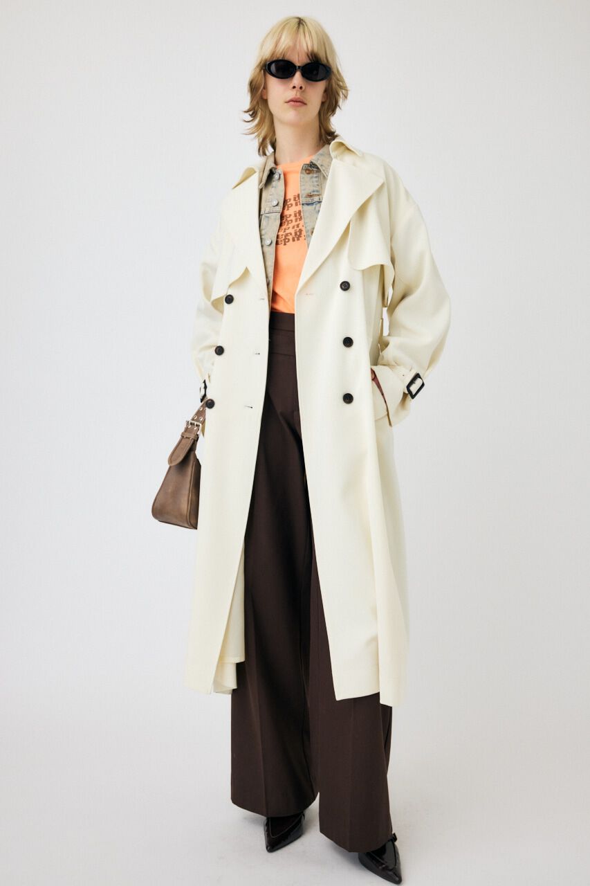 MOUSSY「LOOSE DRAPE トレンチコート」|その他|O/WHT1
