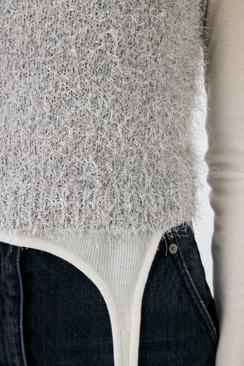 MOUSSY「SHAGGY GLITTER KNIT トップス」|ニット・セーター|