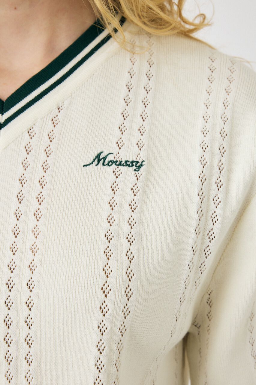 MOUSSY「MOUSSY CROPPED KNIT Tシャツ」|ニット・セーター|