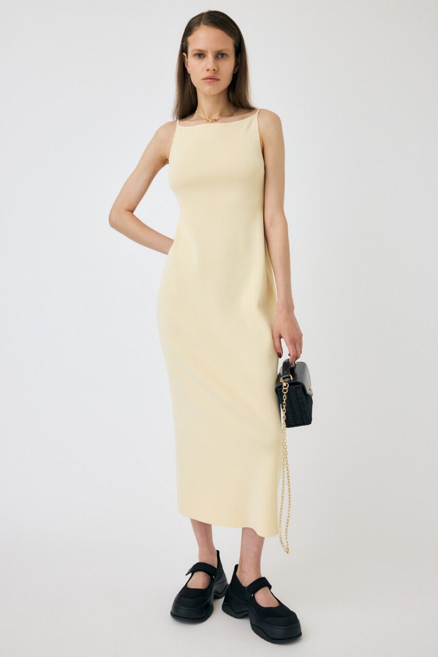 MOUSSY「BACKLESS ニットドレス」|ワンピース|O/WHT1