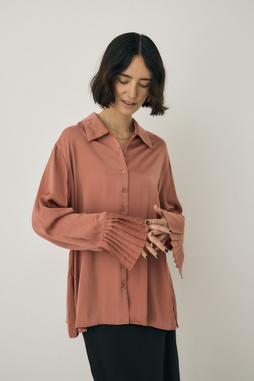 MOUSSY「サテンシャツ　リサイクルポリエステル&times;レーヨン素材」|シャツ・ブラウス|PNK