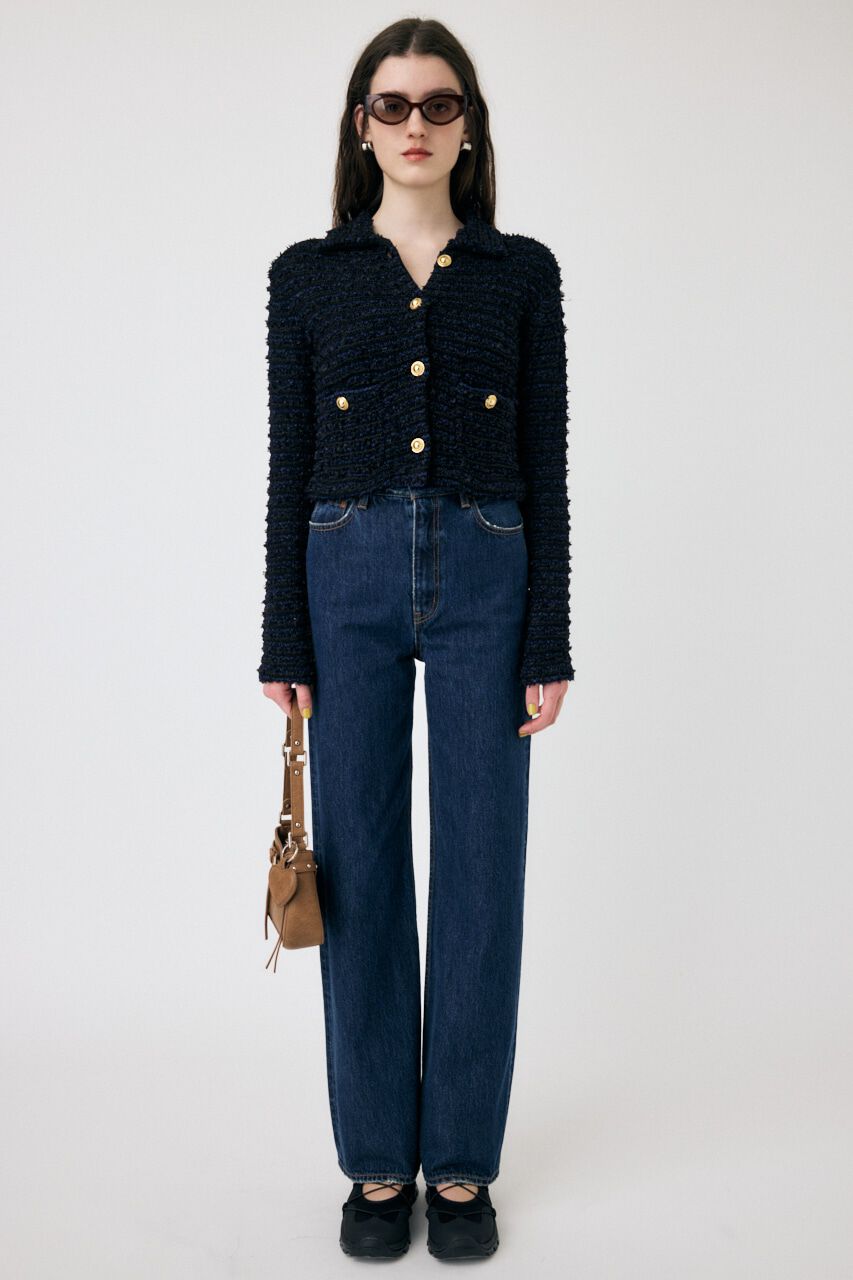 MOUSSY「TWEEDY ニットカーディガン」|ニット・セーター|