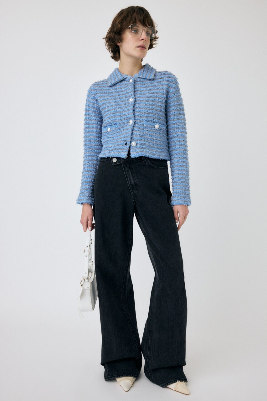 MOUSSY「TWEEDY ニットカーディガン」|ニット・セーター|