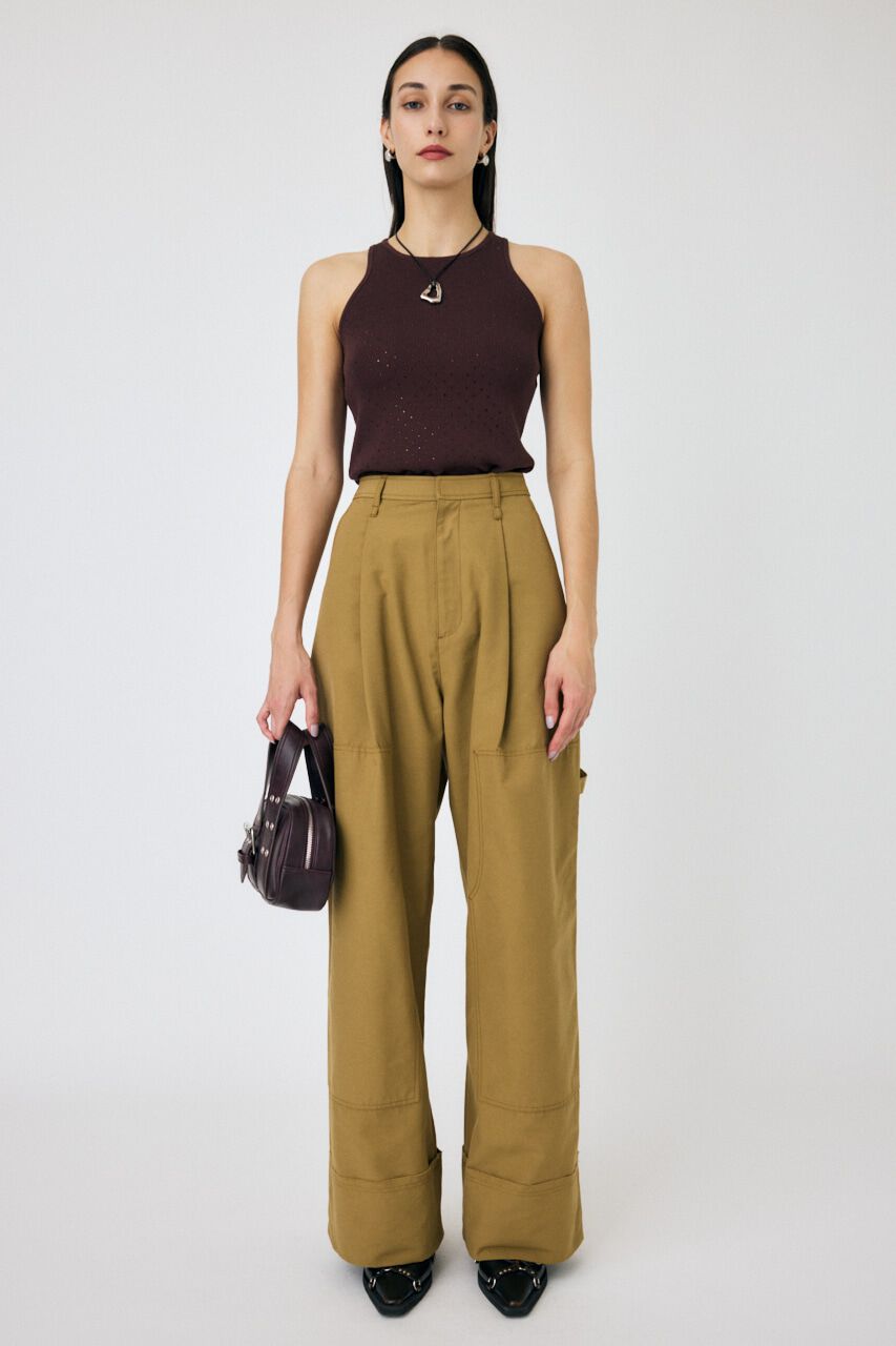 MOUSSY「DOUBLE KNEE タックパンツ」|その他|