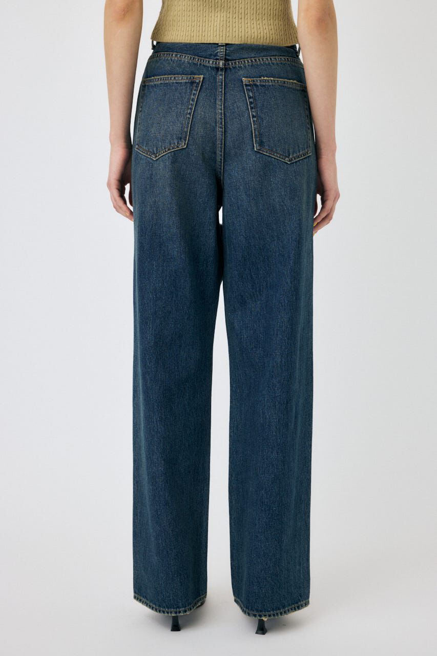 MOUSSY「CUT OUT LOOSE ストレートデニム」|デニム|