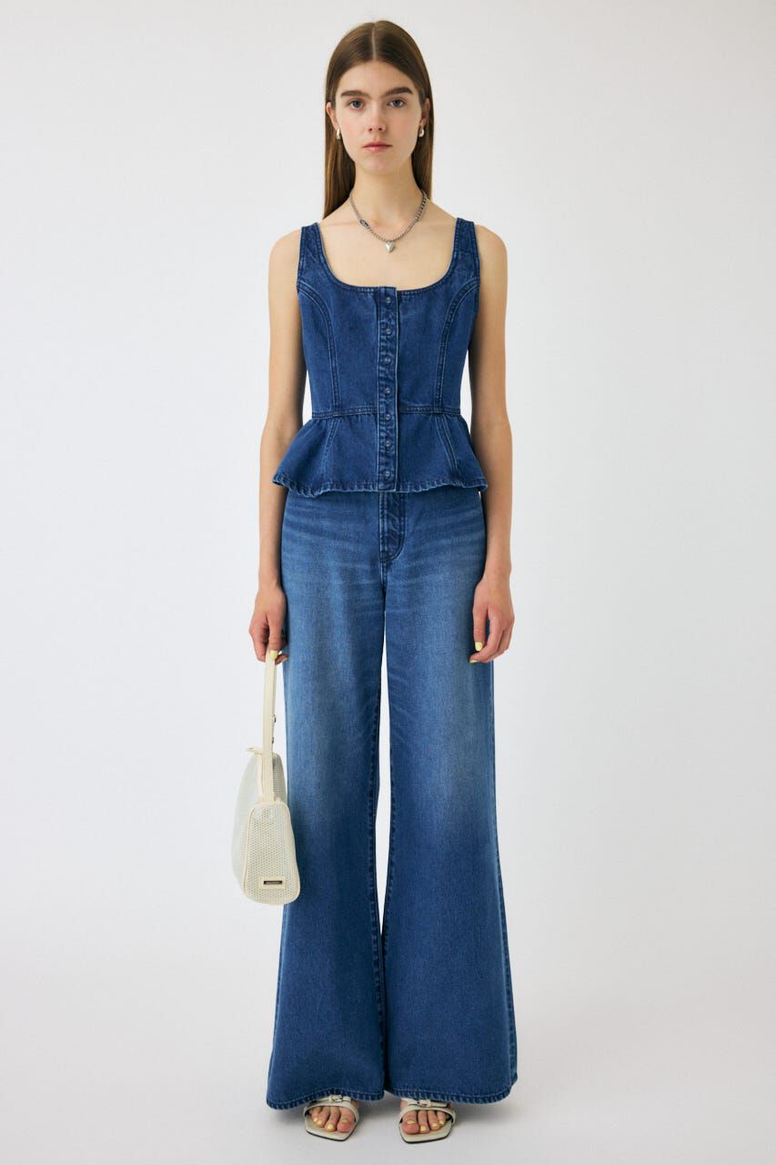 MOUSSY「SQUARE NECK デニム ビスチェ」|シャツ・ブラウス|