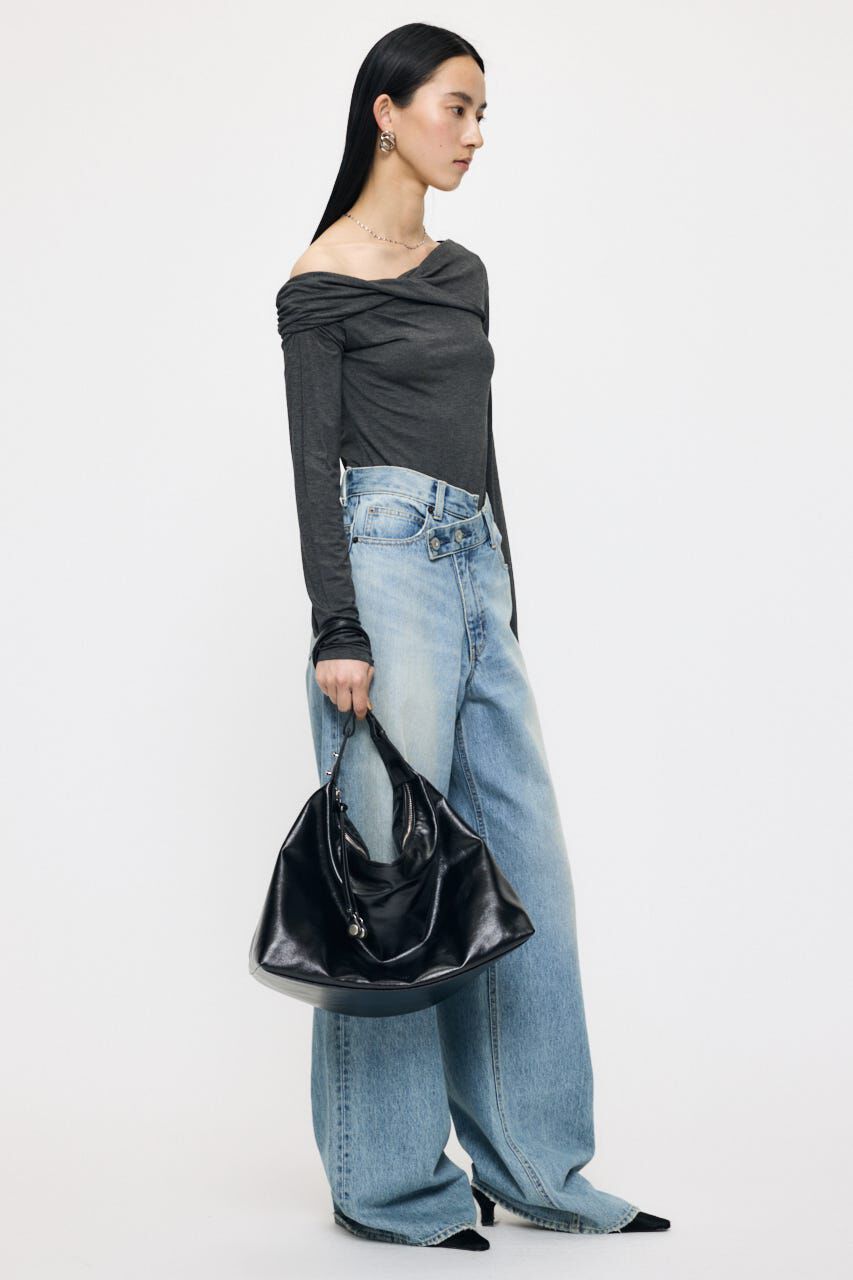 MOUSSY「ASYMMETRY TWIST NECK トップス」|Tシャツ・カットソー|