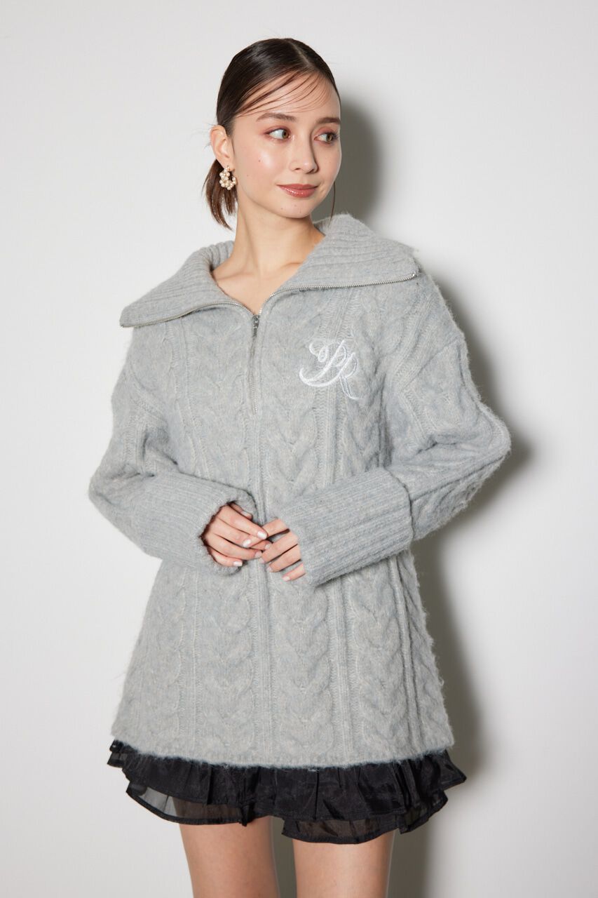 rienda「ケーブルルーズニット ワンピース」|ワンピース|