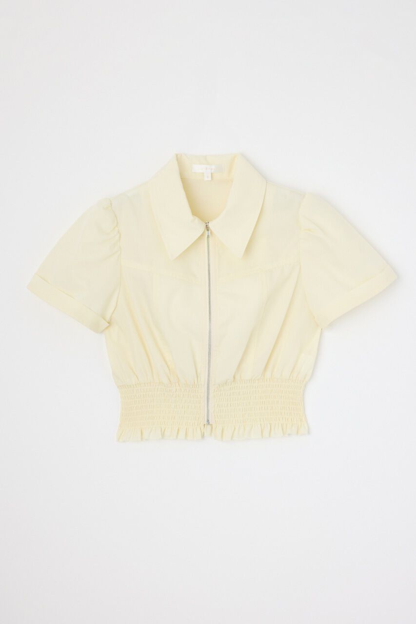 rienda「ウエストシャーリングZIPブラウス」|シャツ・ブラウス|