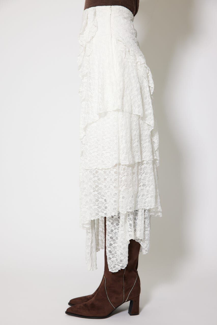 rienda「レースラッフルロングハイウエストスカート」|スカート|