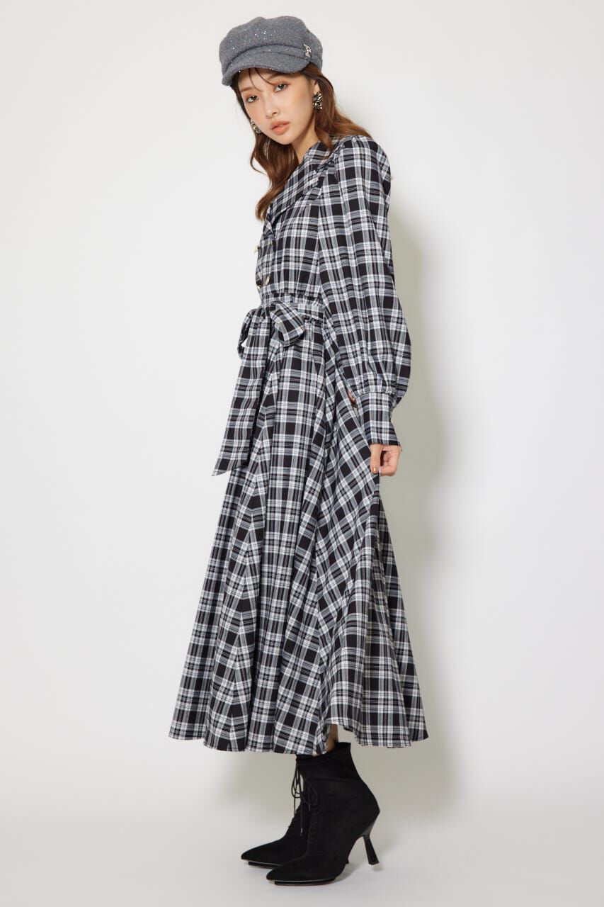 rienda「オープンカラーフレアワンピース」|ワンピース|