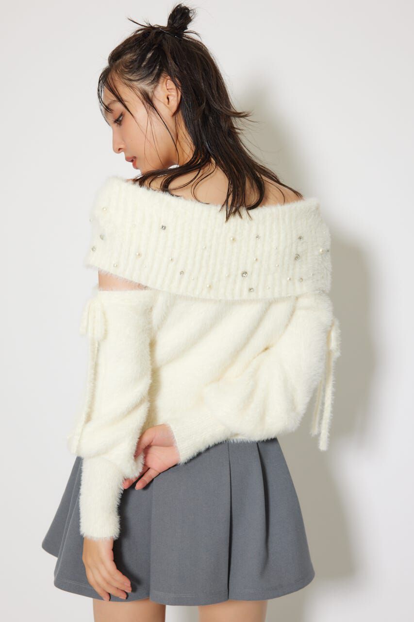rienda「オフショルシャギーレディーニットトップス」|ニット・セーター|