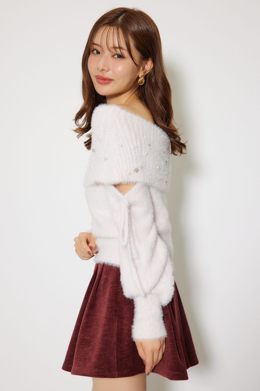 rienda「オフショルシャギーレディーニットトップス」|ニット・セーター|