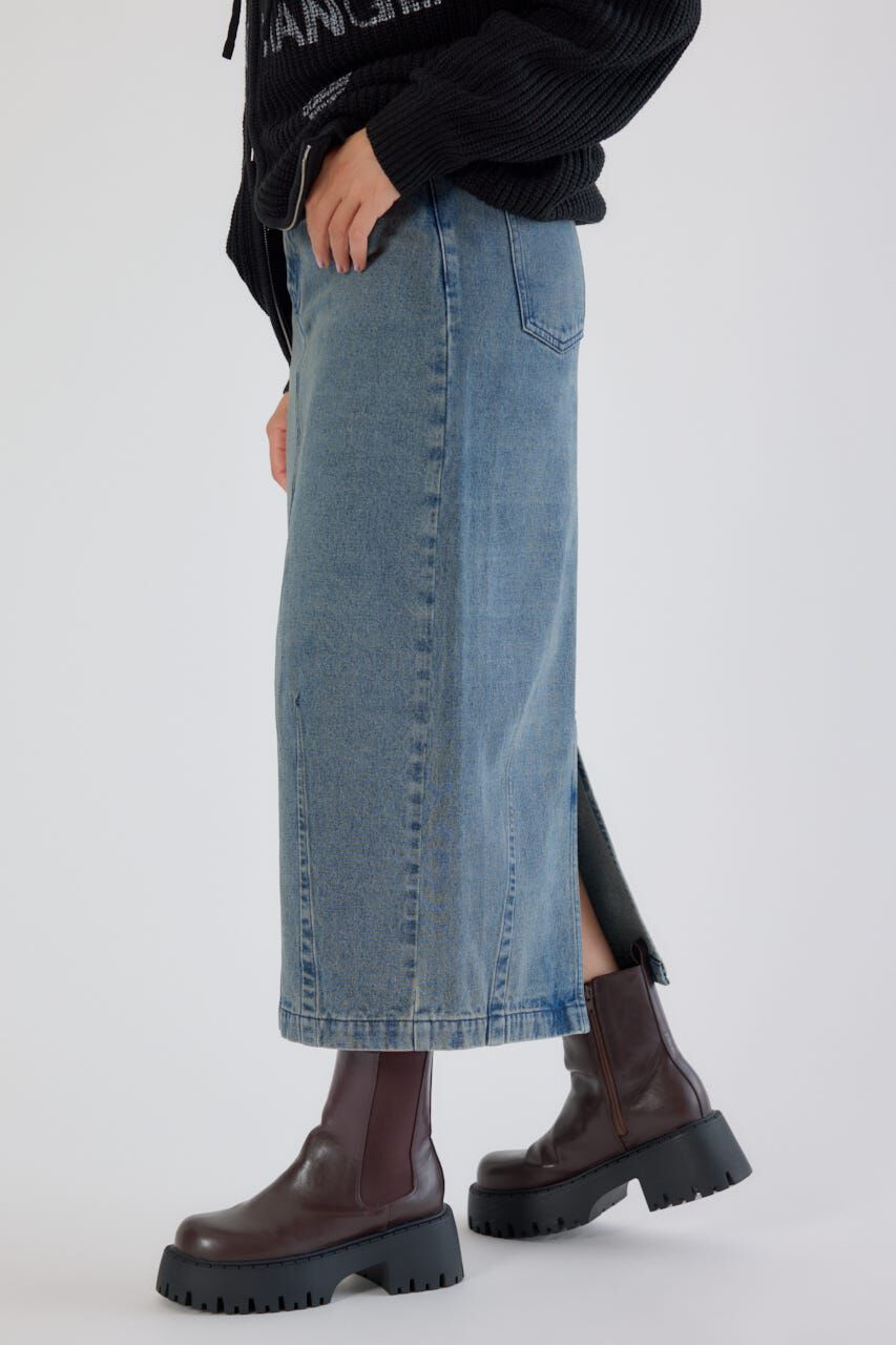 RODEO CROWNS「カーブデニムマキシスカート」|スカート|