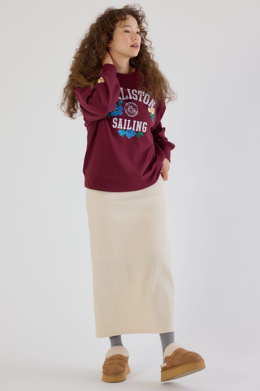 RODEO CROWNS「フラワーステッチカレッジスウェット」|パーカー|