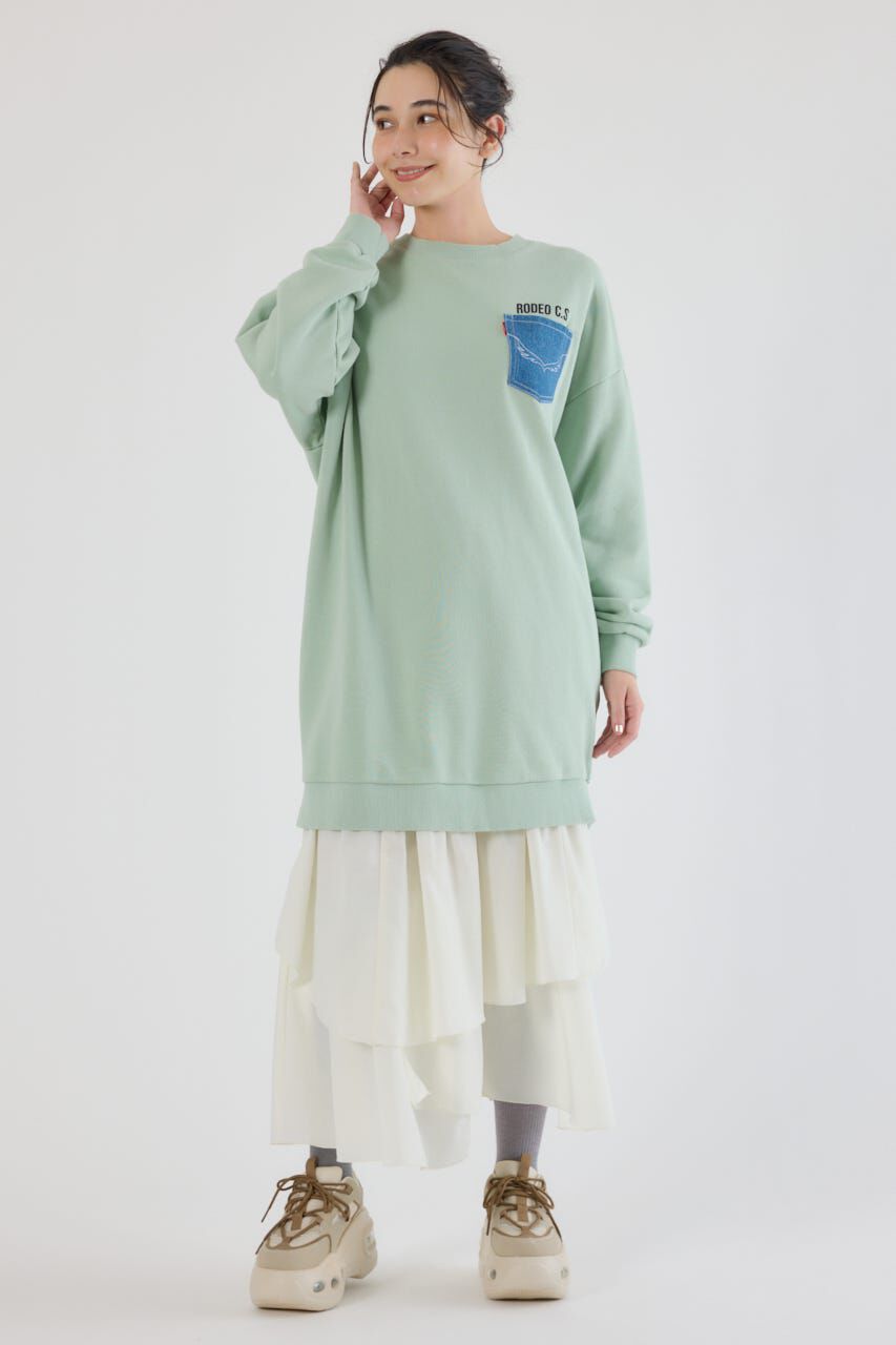 RODEO CROWNS「グランジロゴデニムアップリケワンピース」|ワンピース|