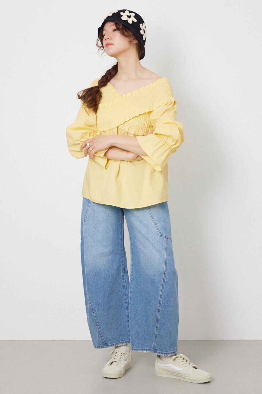 RODEO CROWNS「シャーリング2WAYトップス」|シャツ・ブラウス|