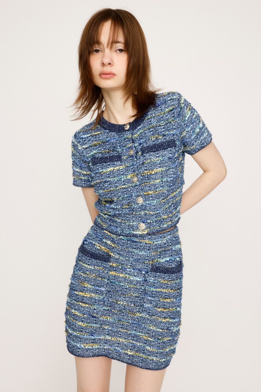 SLY「KNIT TWEED ショートスカート」|スカート|