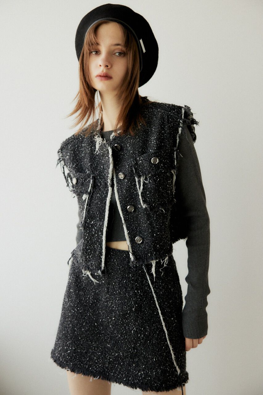 SLY「GRAIN TWEED VEST-BE」|その他|
