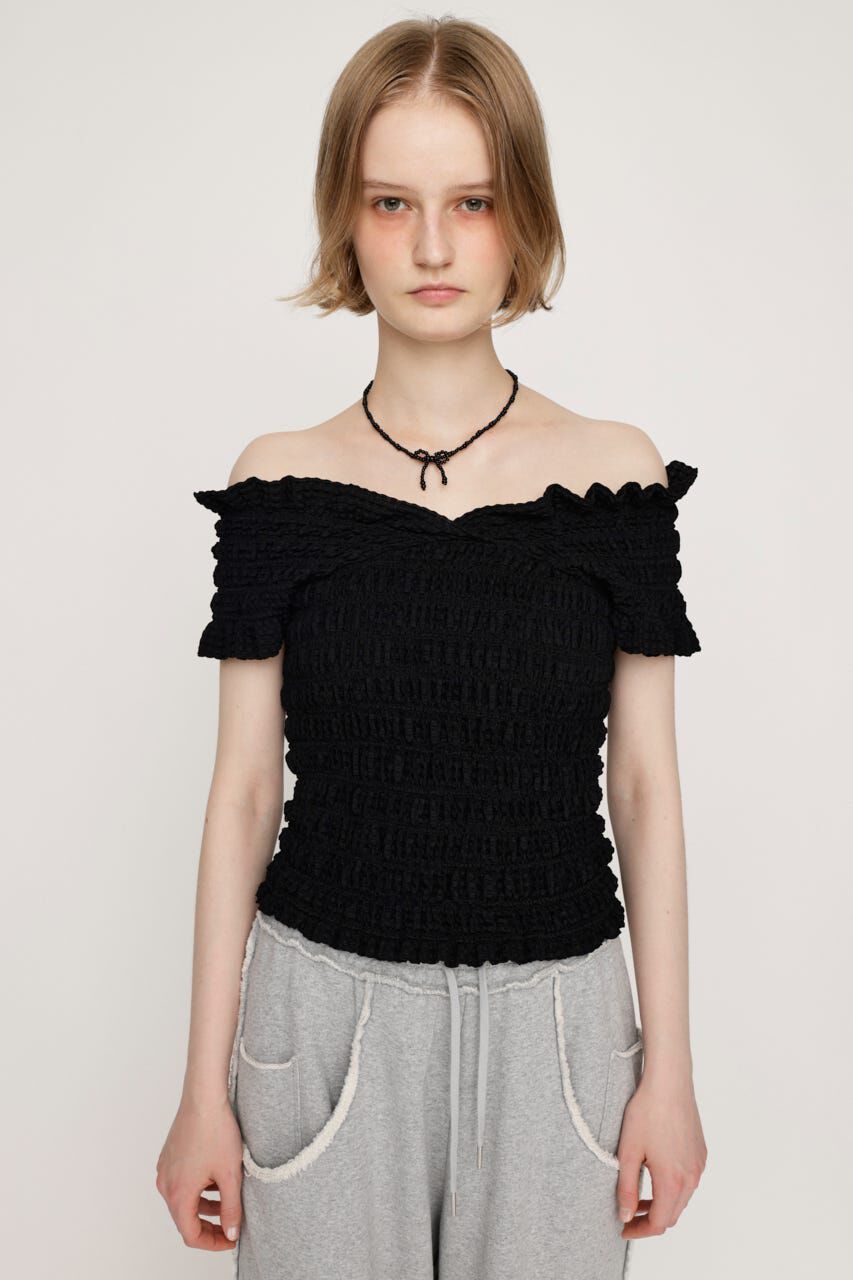 SLY「SHEER SHIRRING BUSTIER トップス」|その他|