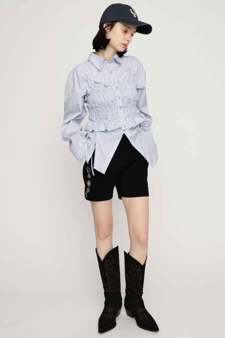 SLY「BUSTIER LAYERED GATHER シャツ」|シャツ・ブラウス|