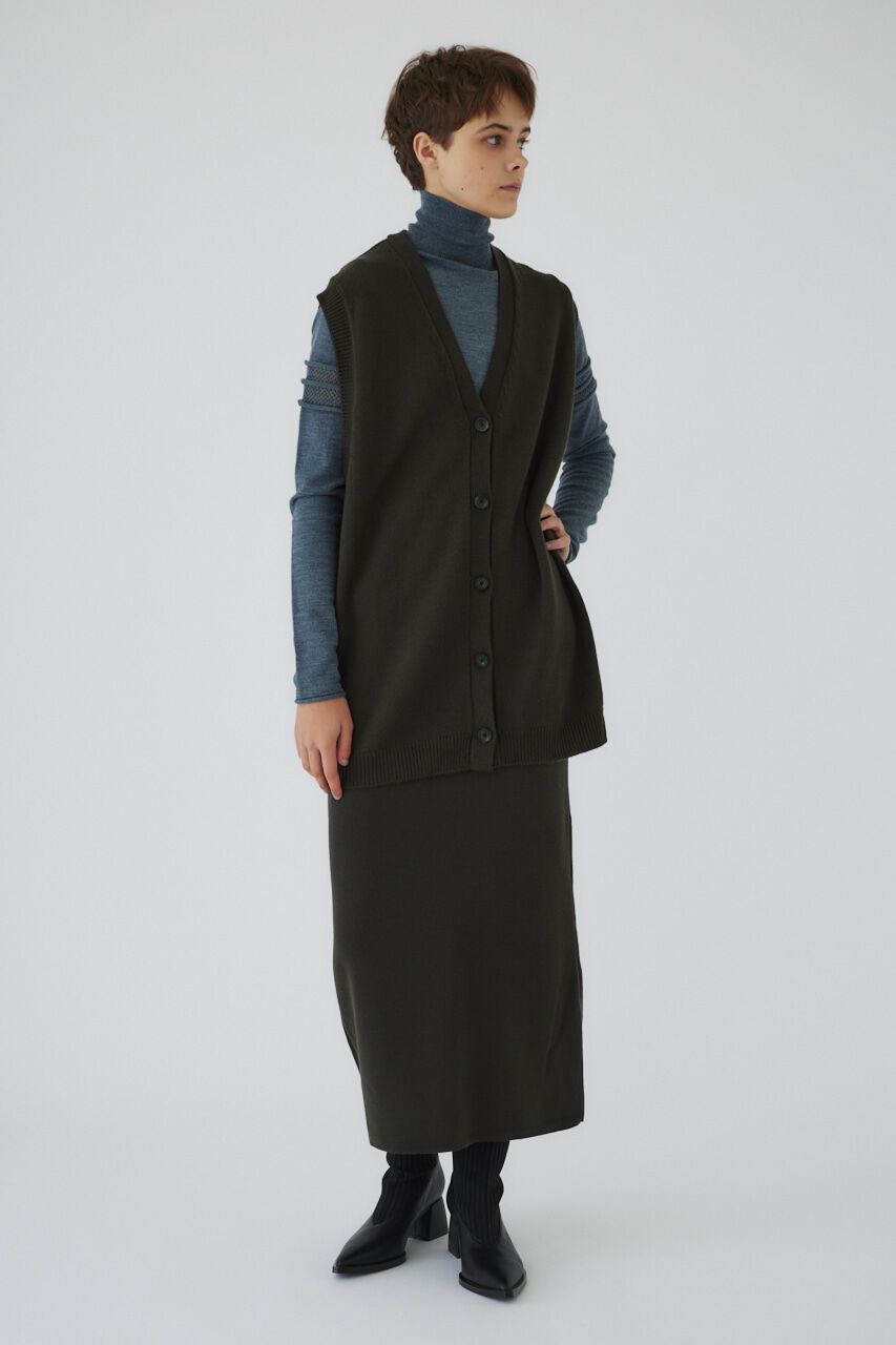 RIM.ARK 「4type long knit vest」|ダウンベスト・ベスト|D/GRN3