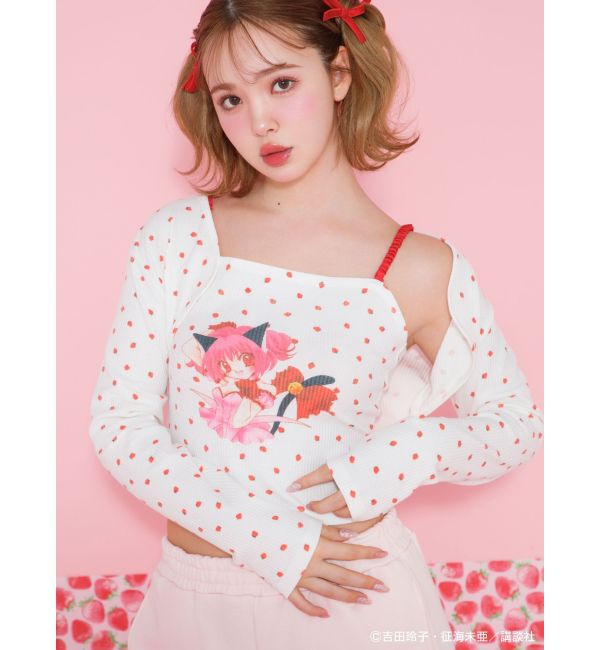 CALNAMUR「【東京ミュウミュウコラボ】ミュウイチゴSET TOPS」|Tシャツ・カットソー|