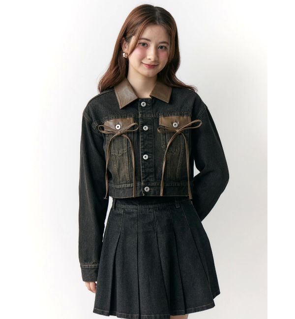 CALNAMUR「プリーツデニムミニスカート」|スカート|