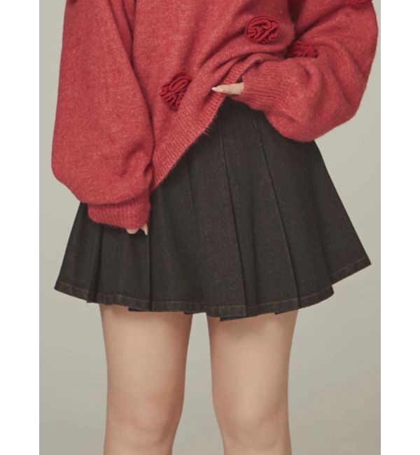 CALNAMUR「プリーツデニムミニスカート」|スカート|