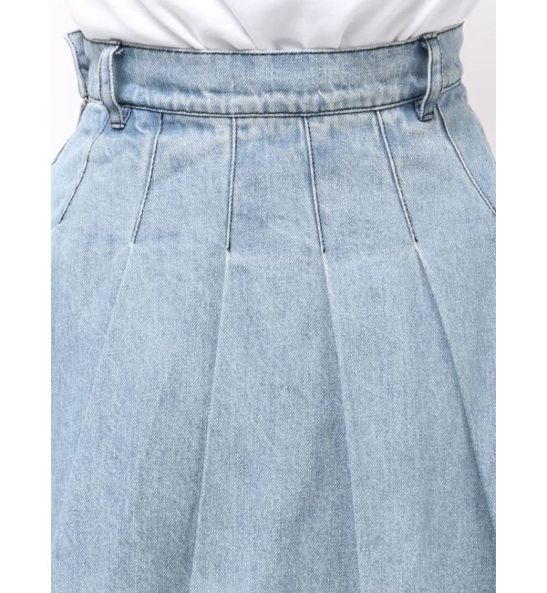 CALNAMUR「プリーツデニムミニスカート」|スカート|