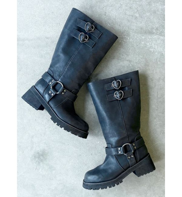 CALNAMUR「ハートバックルエンジニアブーツ」|その他|ブラック