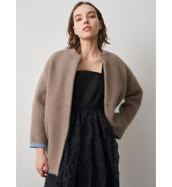 ELENDEEK「CN RACCOON MIX W CARDIGAN」|カーディガン|