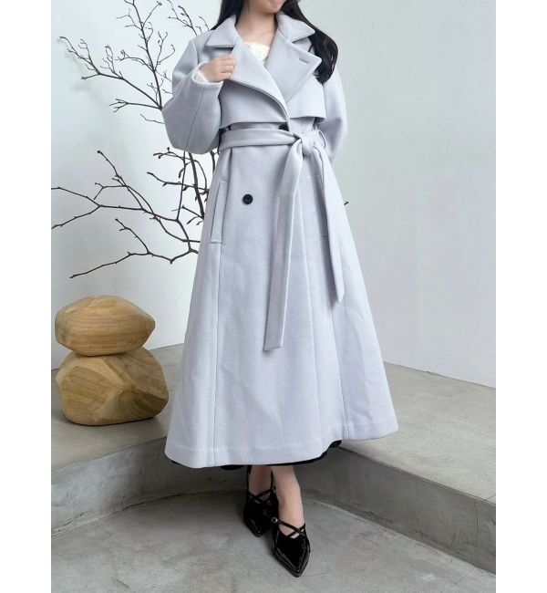 dazzlin「2WAYカラーレディコート」|トレンチコート|ライトグレー