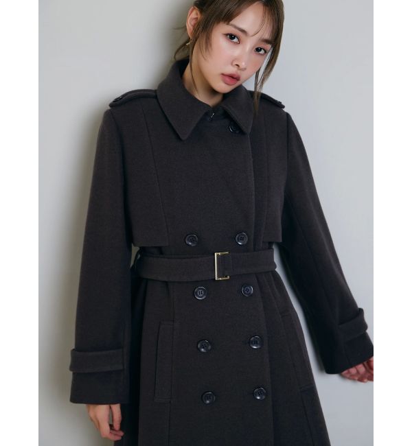 dazzlin「2WAYカラーウールライクトレンチコート」|トレンチコート|