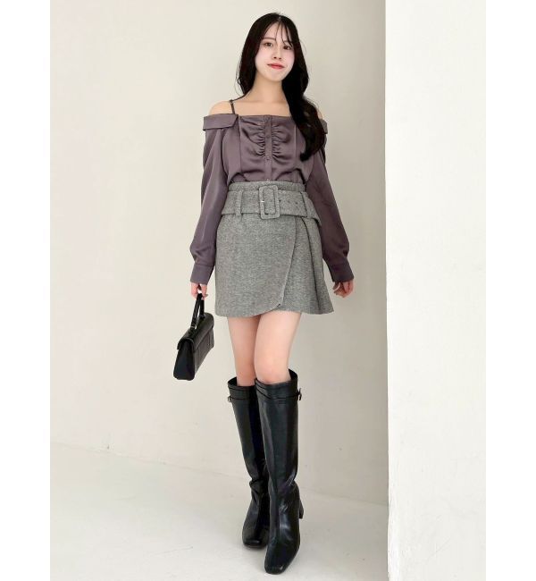 dazzlin「【久間田琳加コラボ】ビッグベルトコンパクトミニスカート」|スカート|