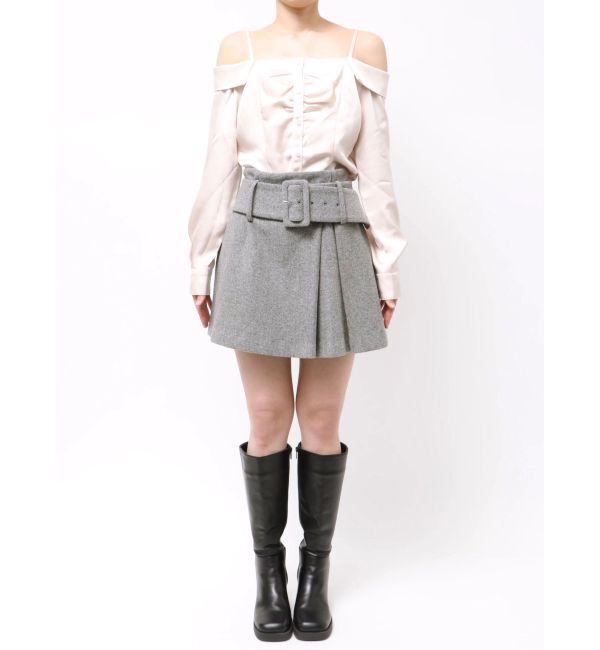 dazzlin「【久間田琳加コラボ】ビッグベルトコンパクトミニスカート」|スカート|