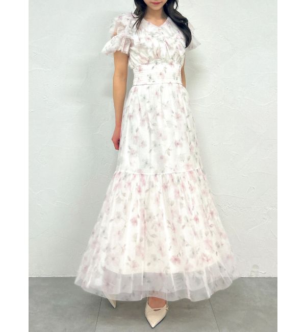 dazzlin「チュールフラワープリーツワンピース」|ワンピース|