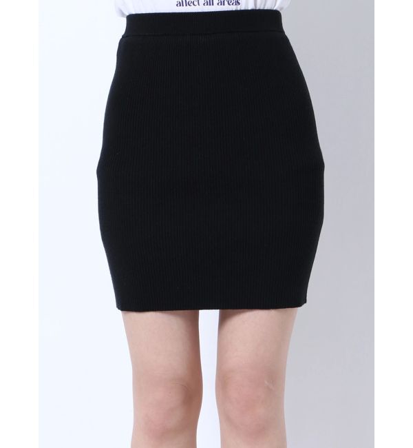 EMODA「ミニマルリブスカート」|スカート|