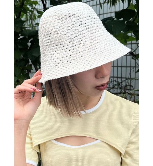 EMODA「サーモニットハット」|ハット|ホワイト