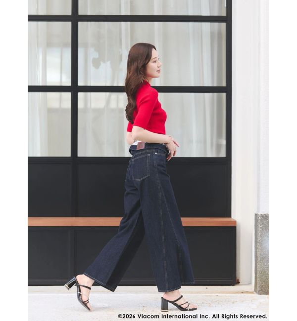 MERCURYDUO「【EMILY IN PARISコラボ】2WAYハイウエストワイドデニムパンツ」|その他|